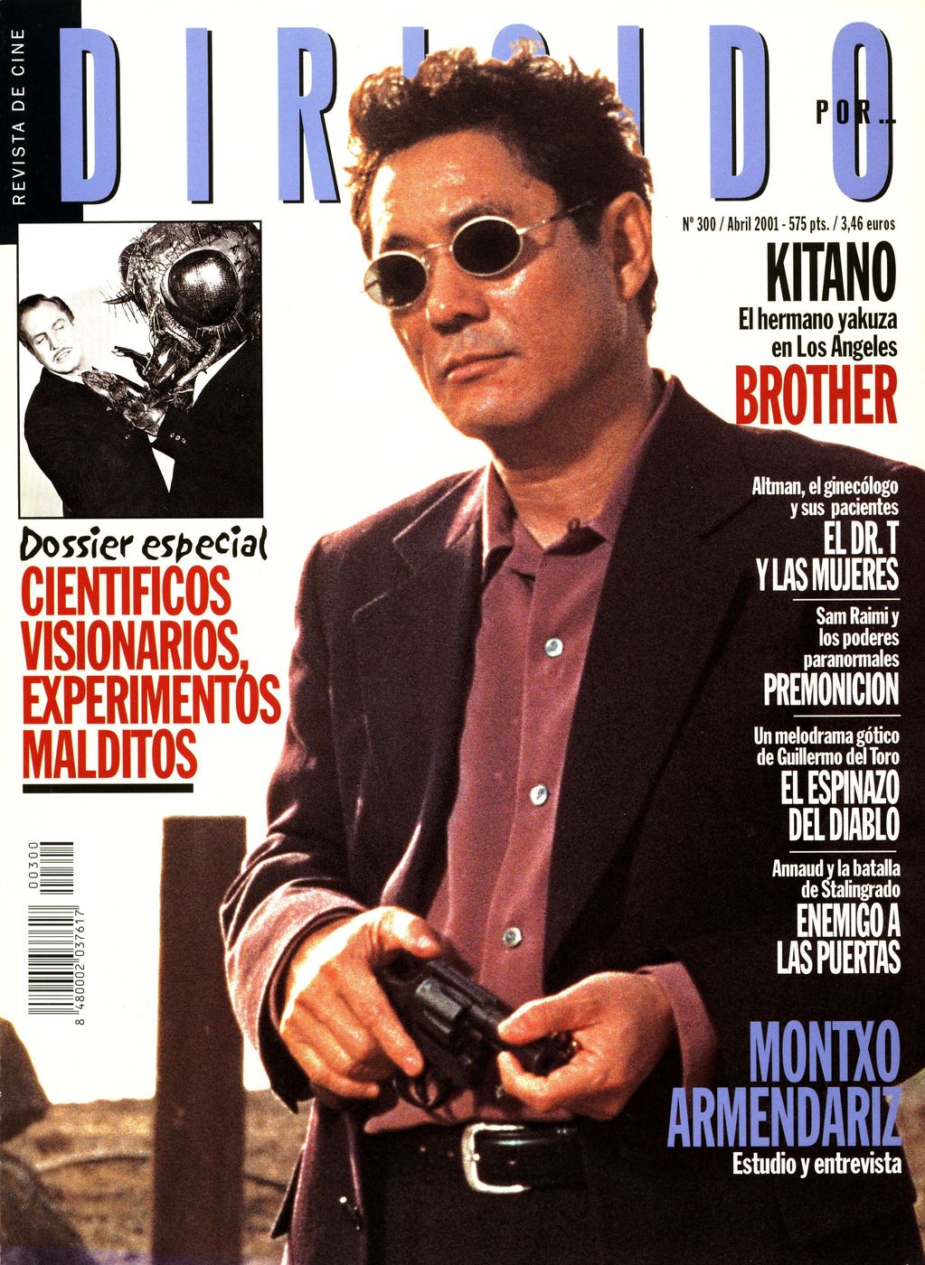DIRIGIDO POR... magazine side cover Issue 300 April 2001