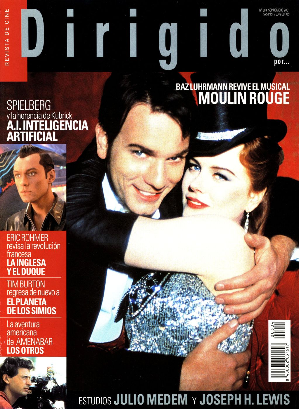 DIRIGIDO POR... magazine side cover Issue 304 September 2001