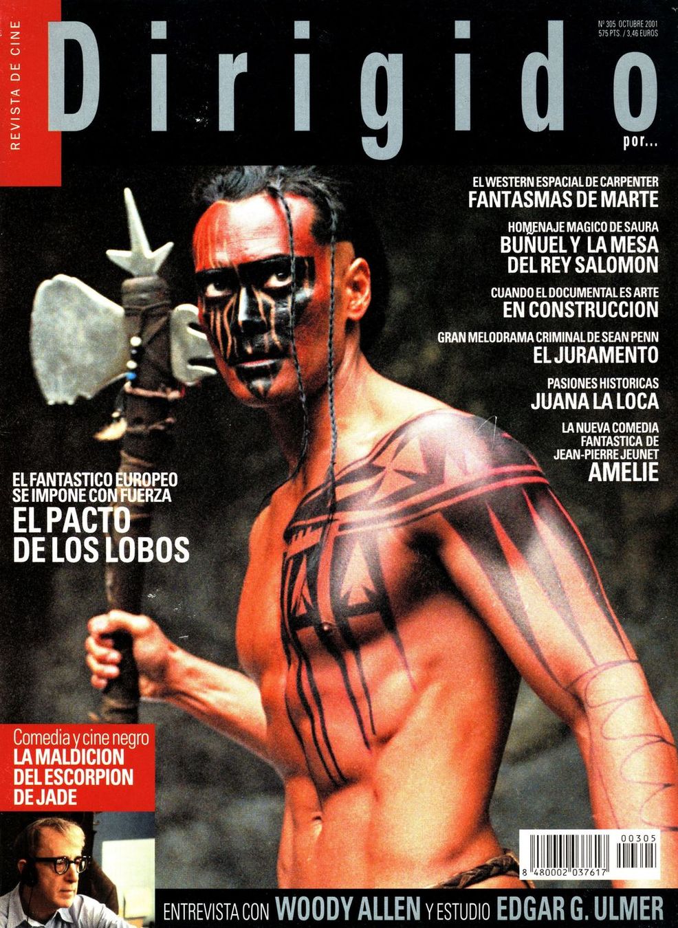 DIRIGIDO POR... magazine side cover Issue 305 October 2001