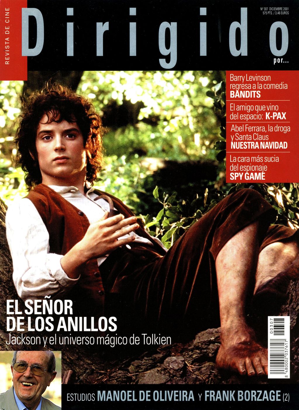 DIRIGIDO POR... magazine side cover Issue 307 December 2001