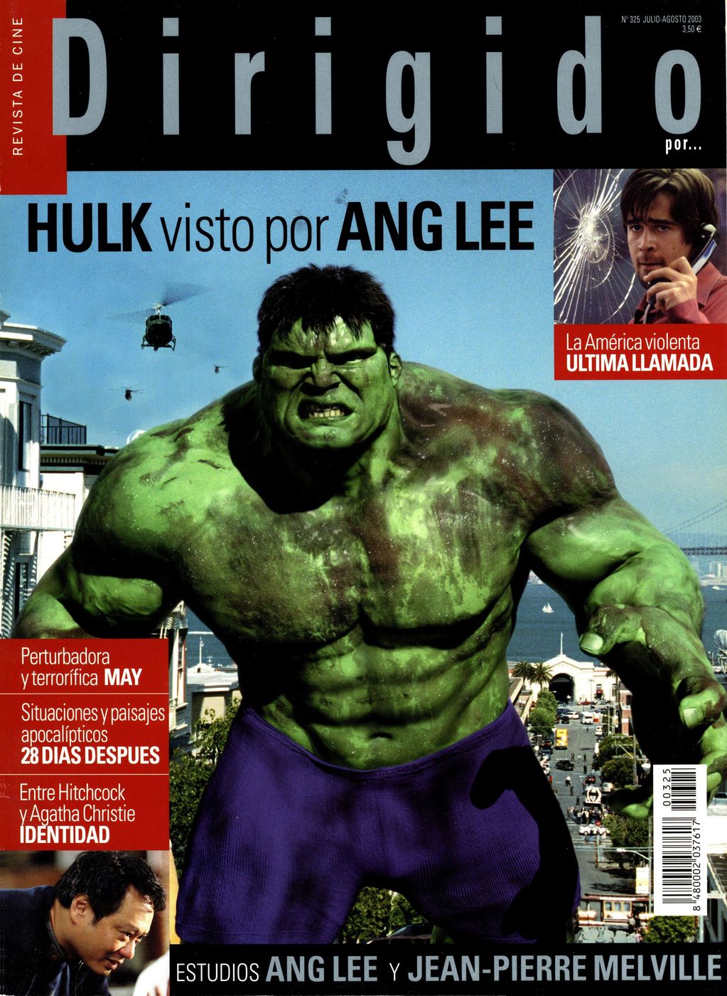 DIRIGIDO POR... magazine side cover Issue 325 July/August 2003