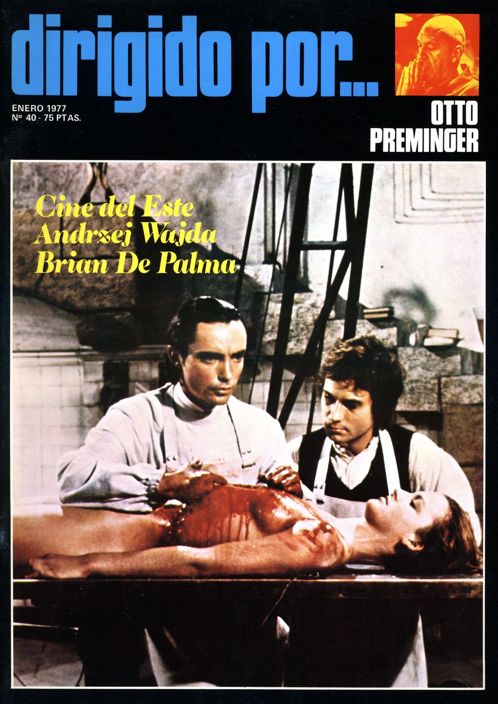 DIRIGIDO POR... magazine side cover Issue 40 January 1977