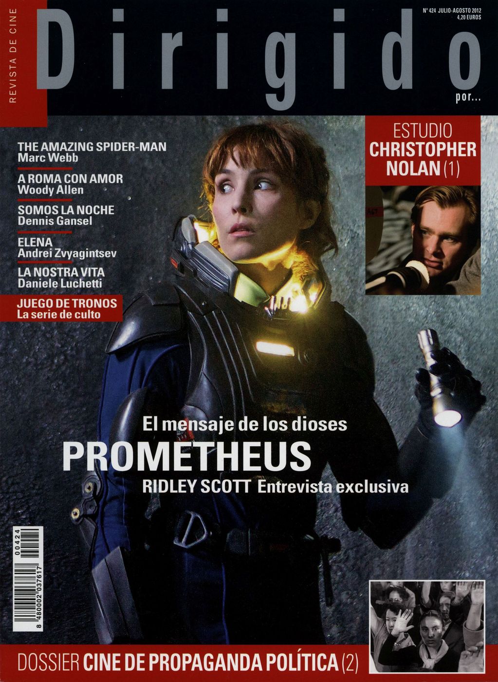 DIRIGIDO POR... magazine side cover Issue 424 July/August 2012