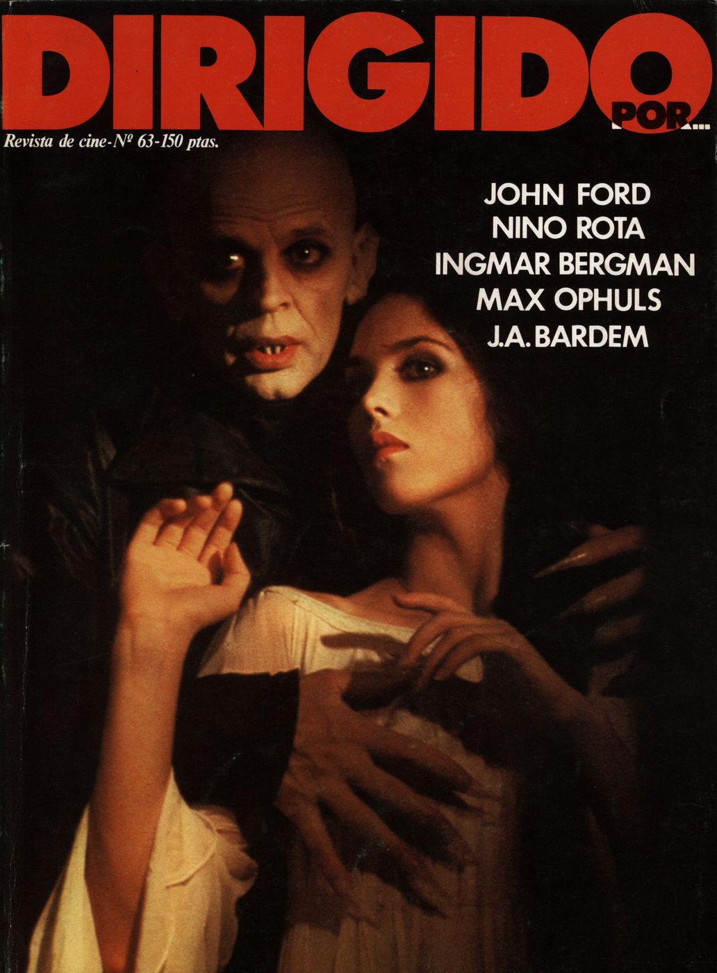 DIRIGIDO POR... magazine side cover Issue 63 April 1979