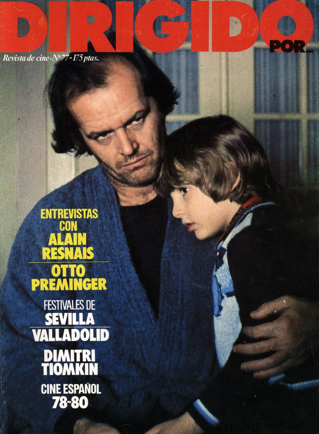 DIRIGIDO POR... magazine side cover Issue 77 November 1980
