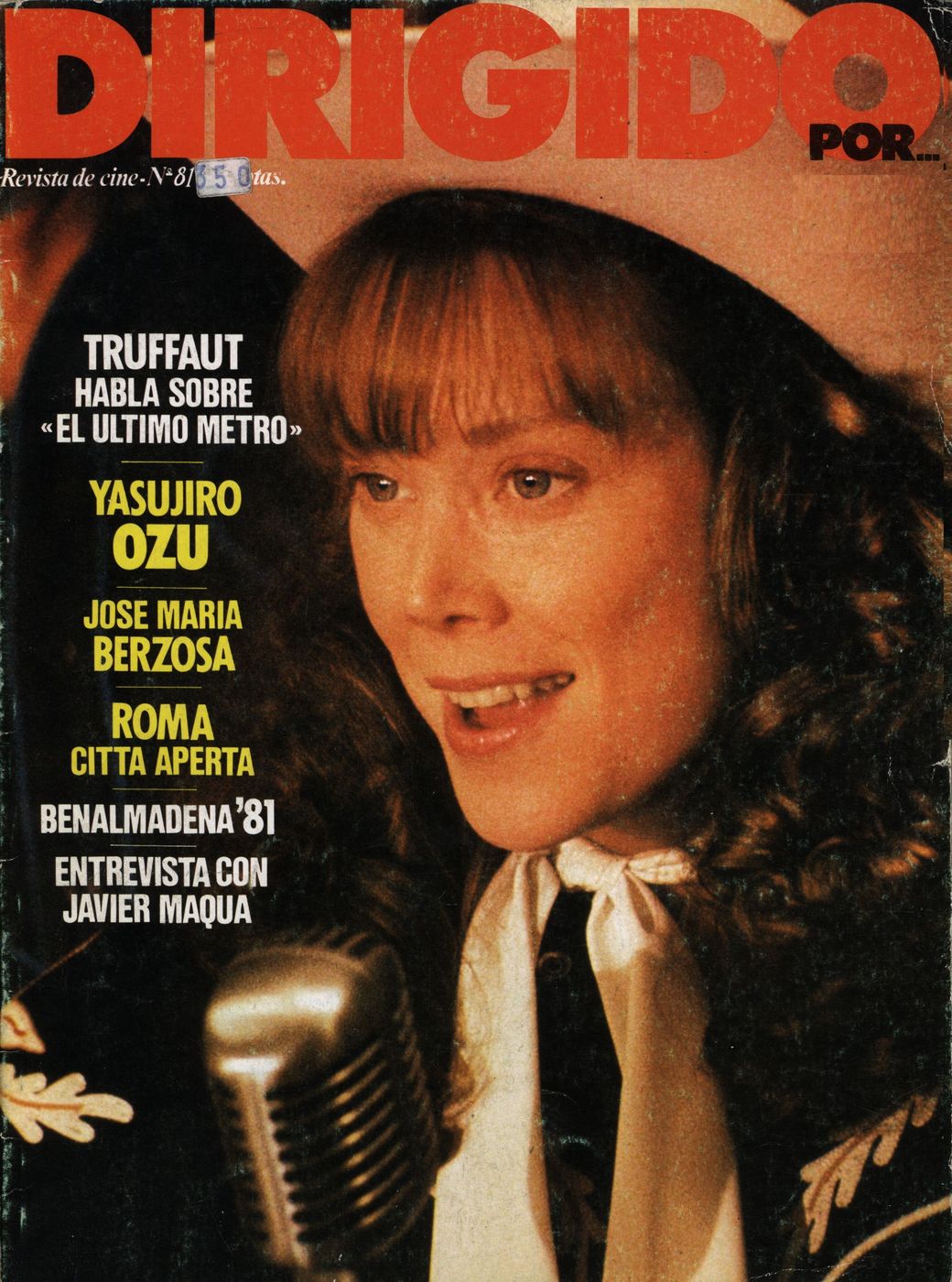 DIRIGIDO POR... magazine side cover Issue 81 March 1981