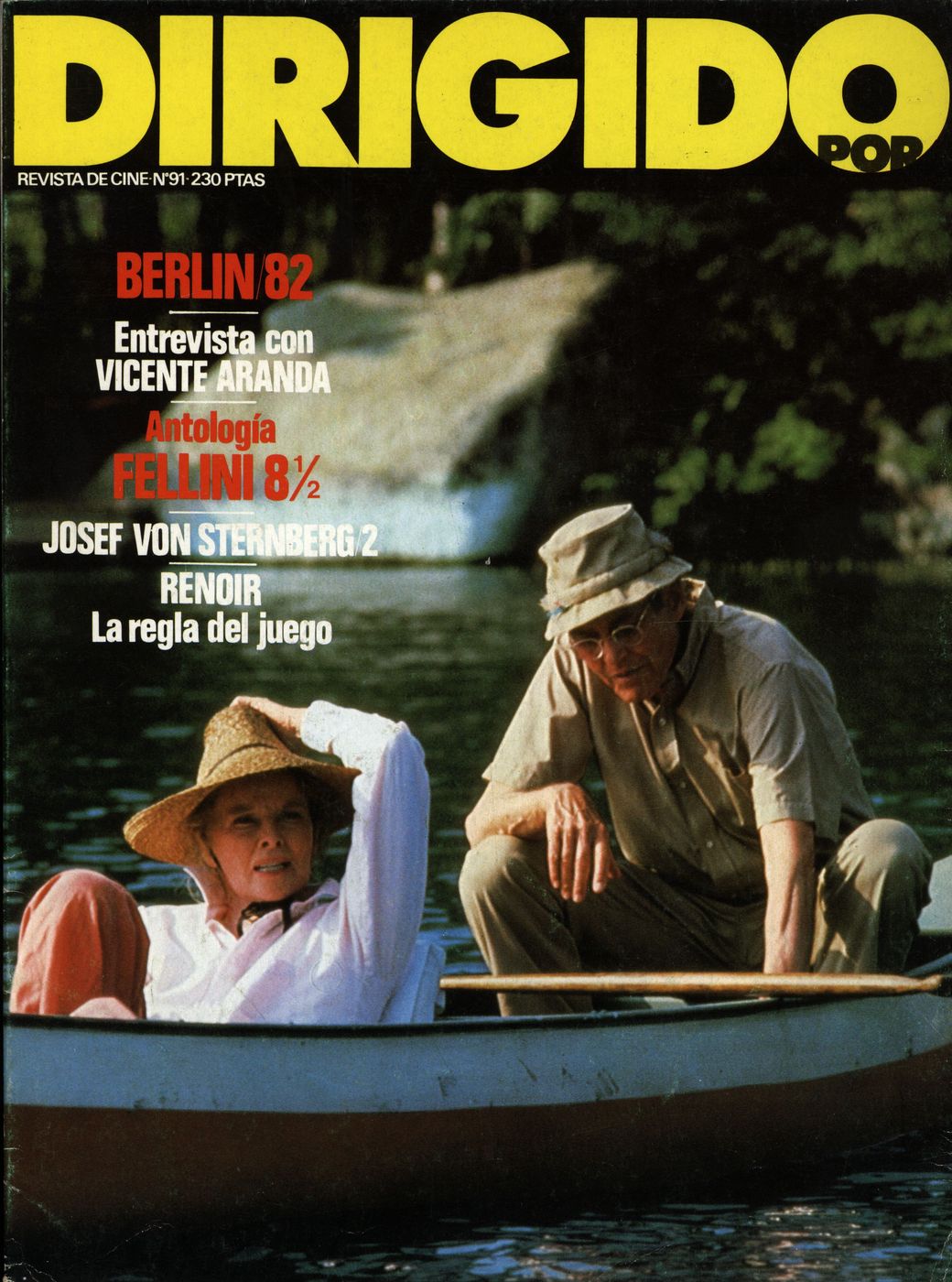 DIRIGIDO POR... magazine side cover Issue 91 March 1982