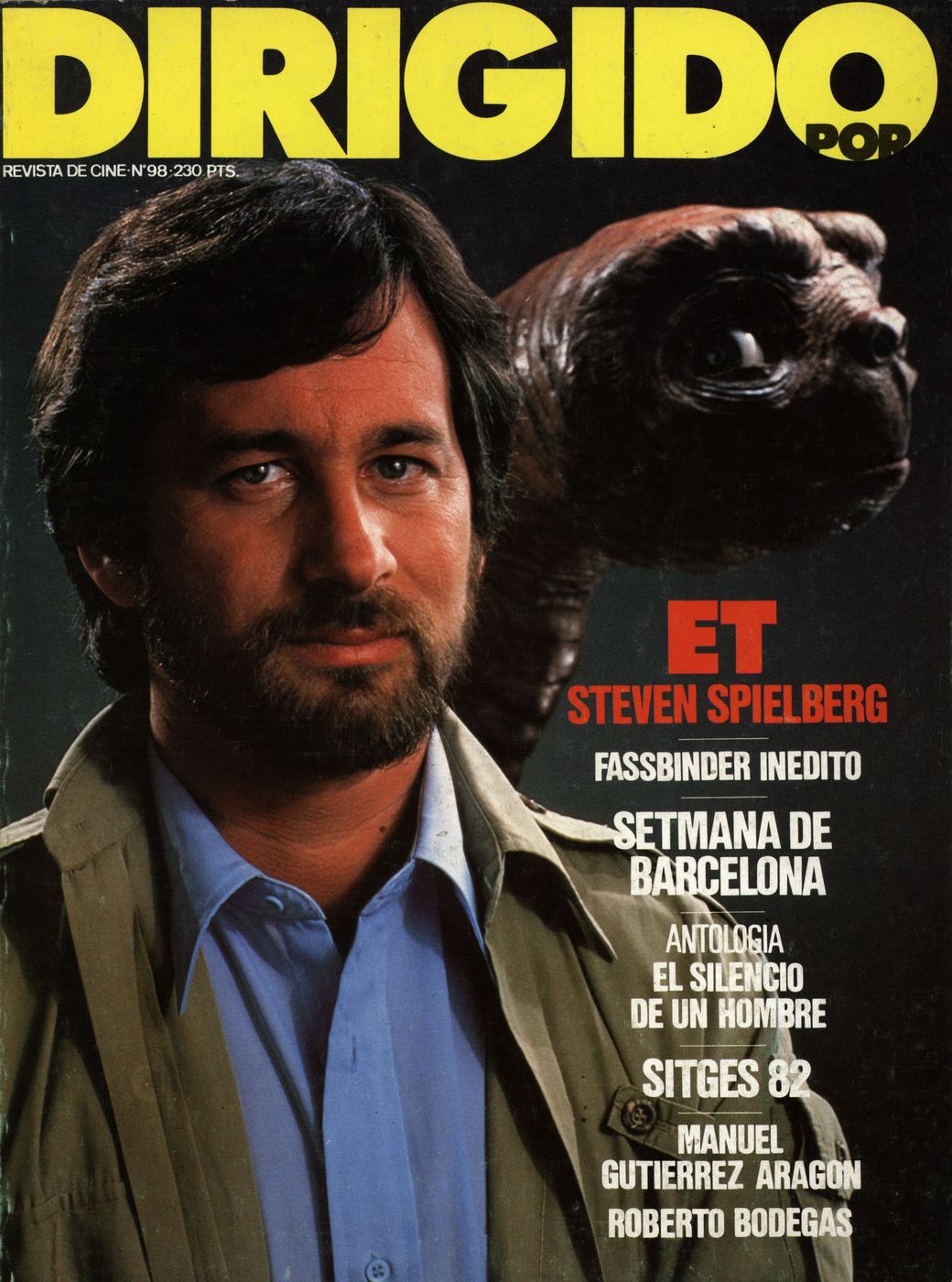 DIRIGIDO POR... magazine side cover Issue 98 November 1982