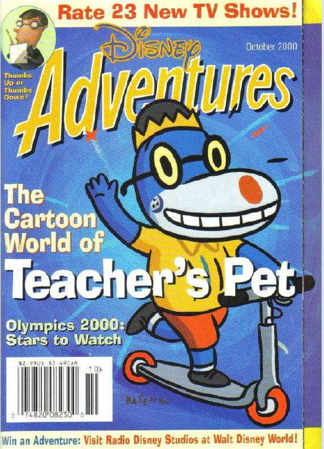 DISNEY ADVENTURES magazine side cover October 2000
