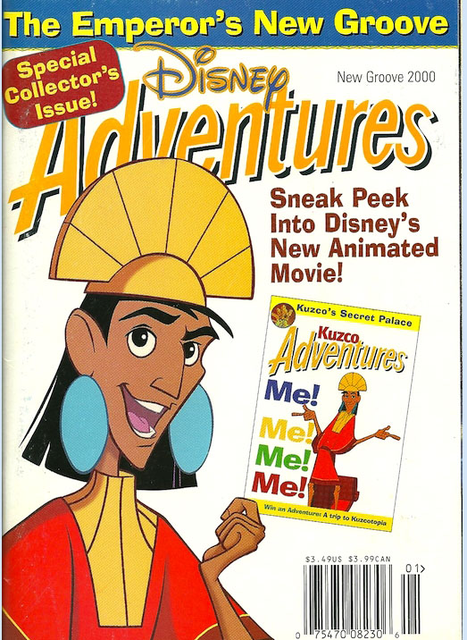 DISNEY ADVENTURES magazine side cover December 2000