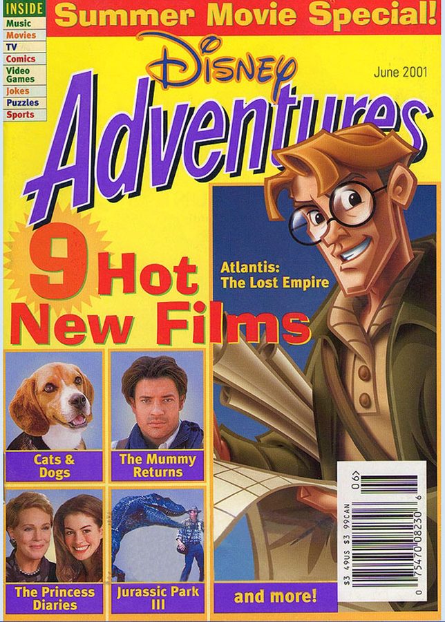 DISNEY ADVENTURES magazine side cover June 2001