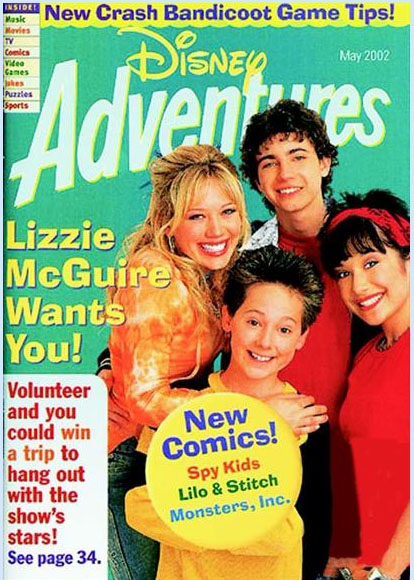 DISNEY ADVENTURES magazine side cover May 2002