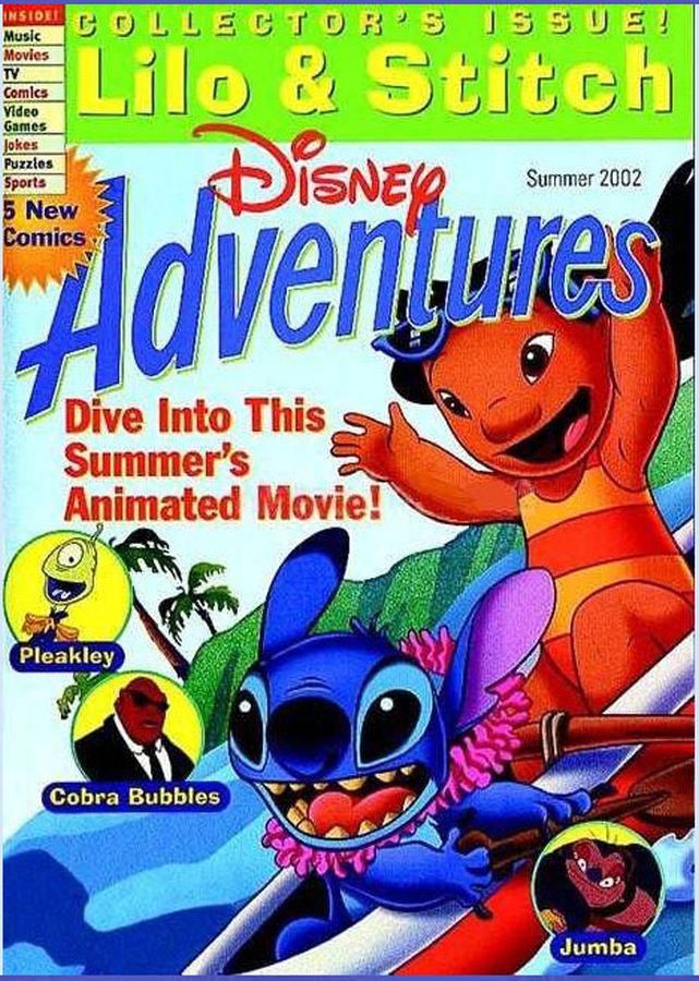 DISNEY ADVENTURES magazine side cover Summer 2002
