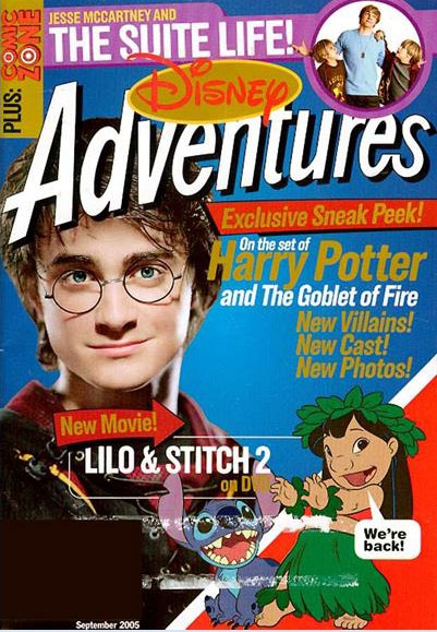 DISNEY ADVENTURES magazine side cover September 2005