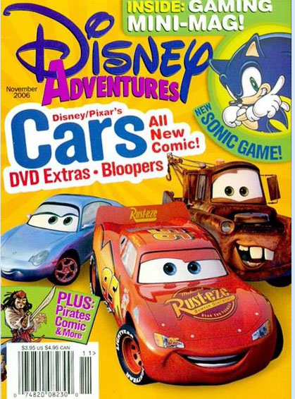 DISNEY ADVENTURES magazine side cover November 2006
