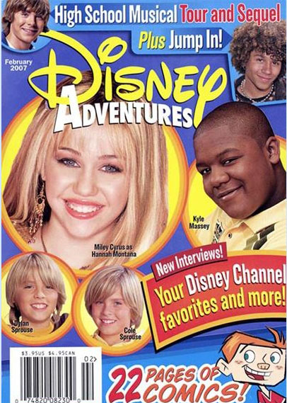 DISNEY ADVENTURES magazine side cover February 2007