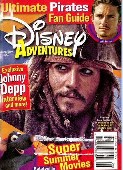 DISNEY ADVENTURES magazine side cover June/July 2007