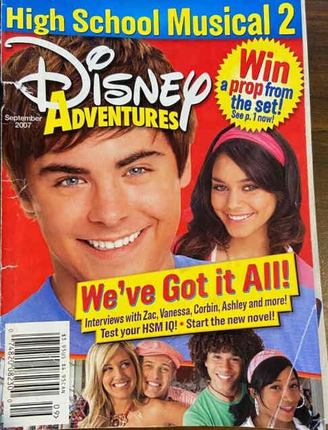 DISNEY ADVENTURES magazine side cover September 2007
