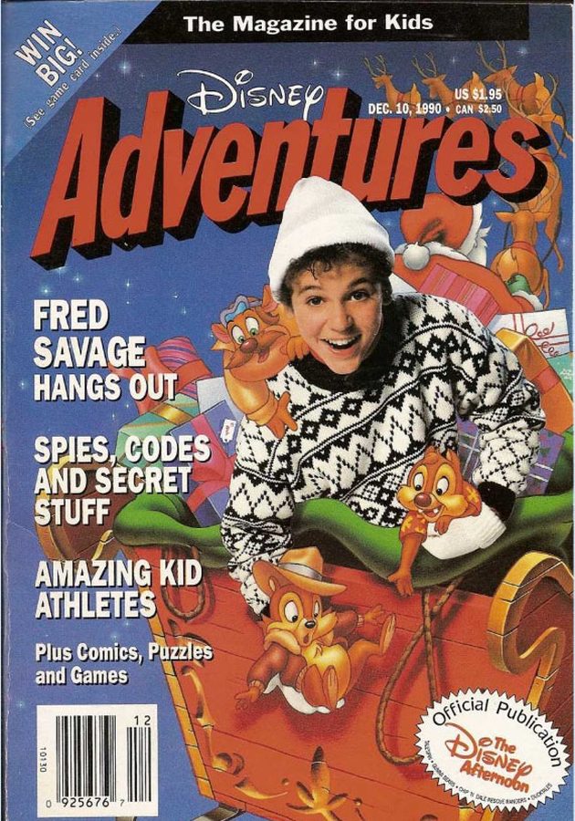 DISNEY ADVENTURES magazine side cover Issue 2 December 1990
