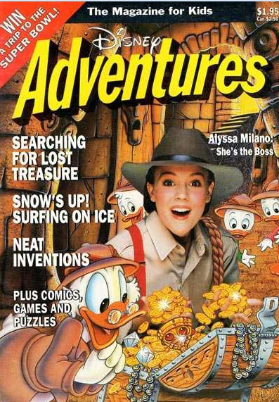 DISNEY ADVENTURES magazine side cover Issue 3 January 1991