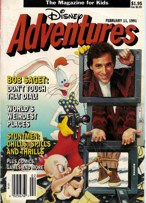 DISNEY ADVENTURES magazine side cover Issue 4 February 1991