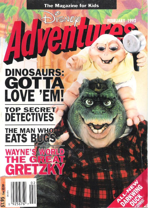 DISNEY ADVENTURES magazine side cover Issue 16 February 1992