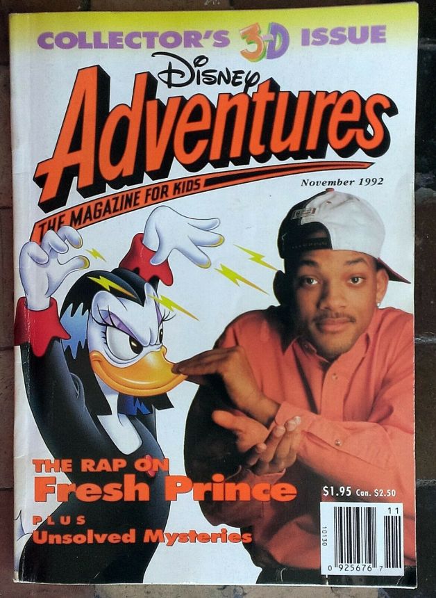 DISNEY ADVENTURES magazine side cover Issue 25 November 1992
