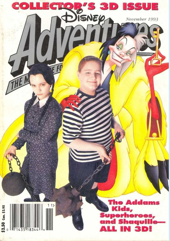 DISNEY ADVENTURES magazine side cover Issue 37 November 1993