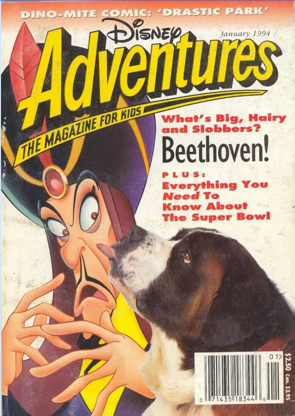 DISNEY ADVENTURES magazine side cover Issue 39 January 1994