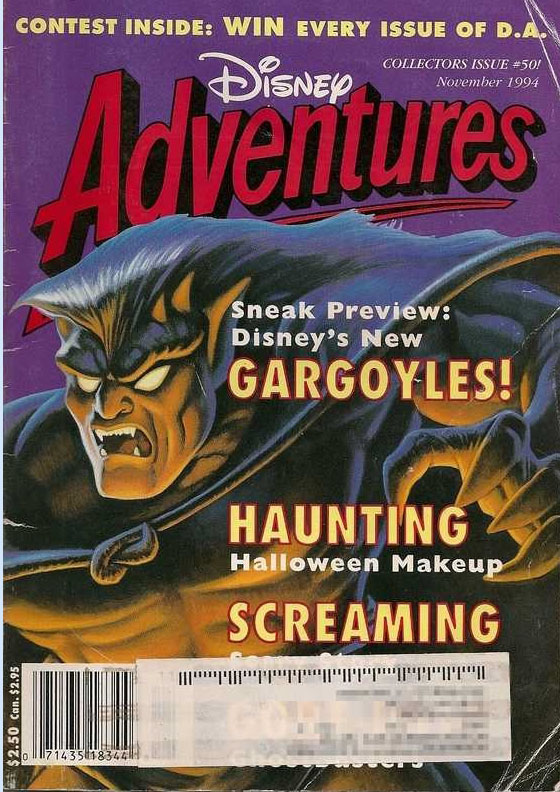 DISNEY ADVENTURES magazine side cover Issue 50 November 1994