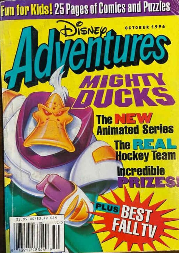 DISNEY ADVENTURES magazine side cover Issue 77 October 1996