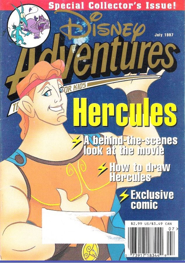DISNEY ADVENTURES magazine side cover Issue 87 July 1997