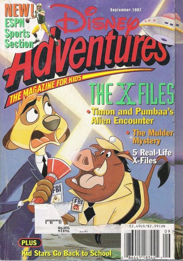 DISNEY ADVENTURES magazine side cover Issue 90 September 1997