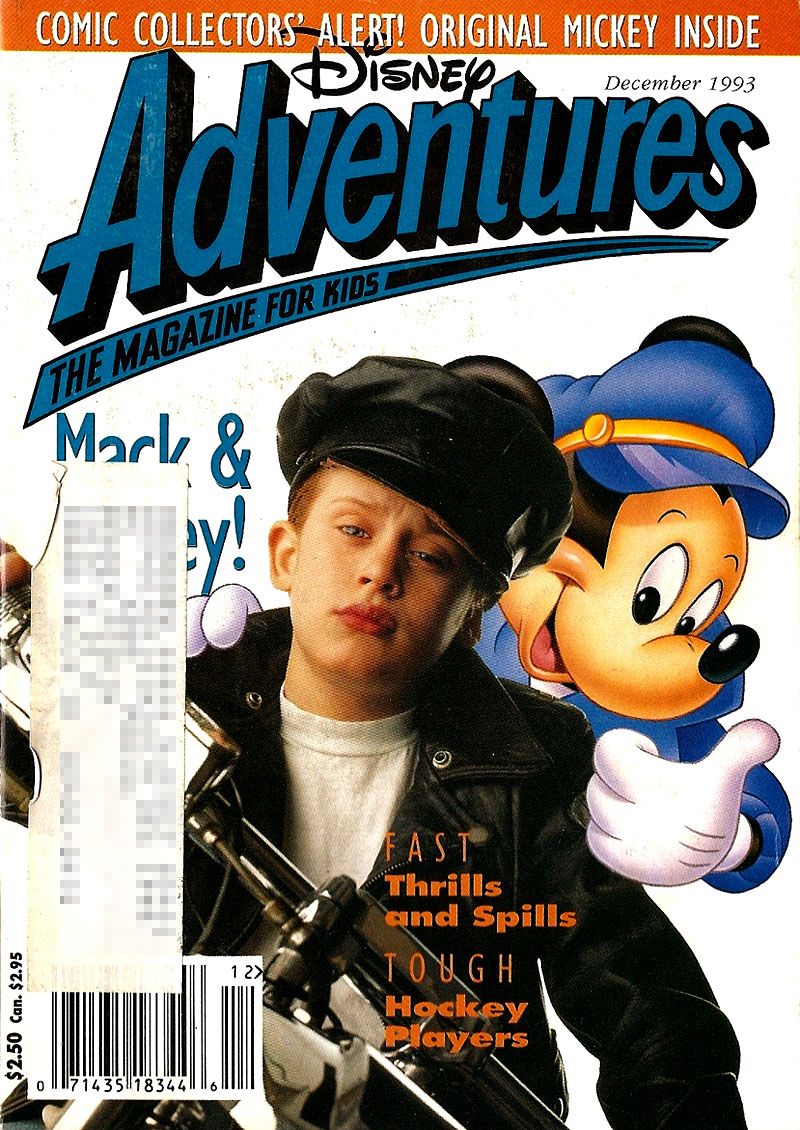 DISNEY ADVENTURES magazine side cover Issue 38 December 1993