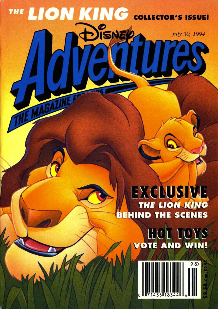 DISNEY ADVENTURES magazine side cover Issue 46 30 July 1994