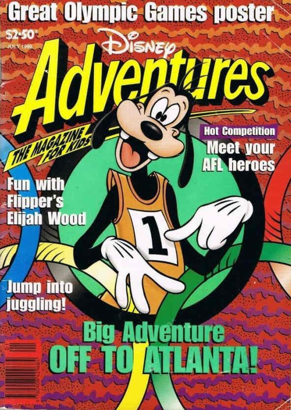 DISNEY ADVENTURES magazine side cover Issue 72 July 1996