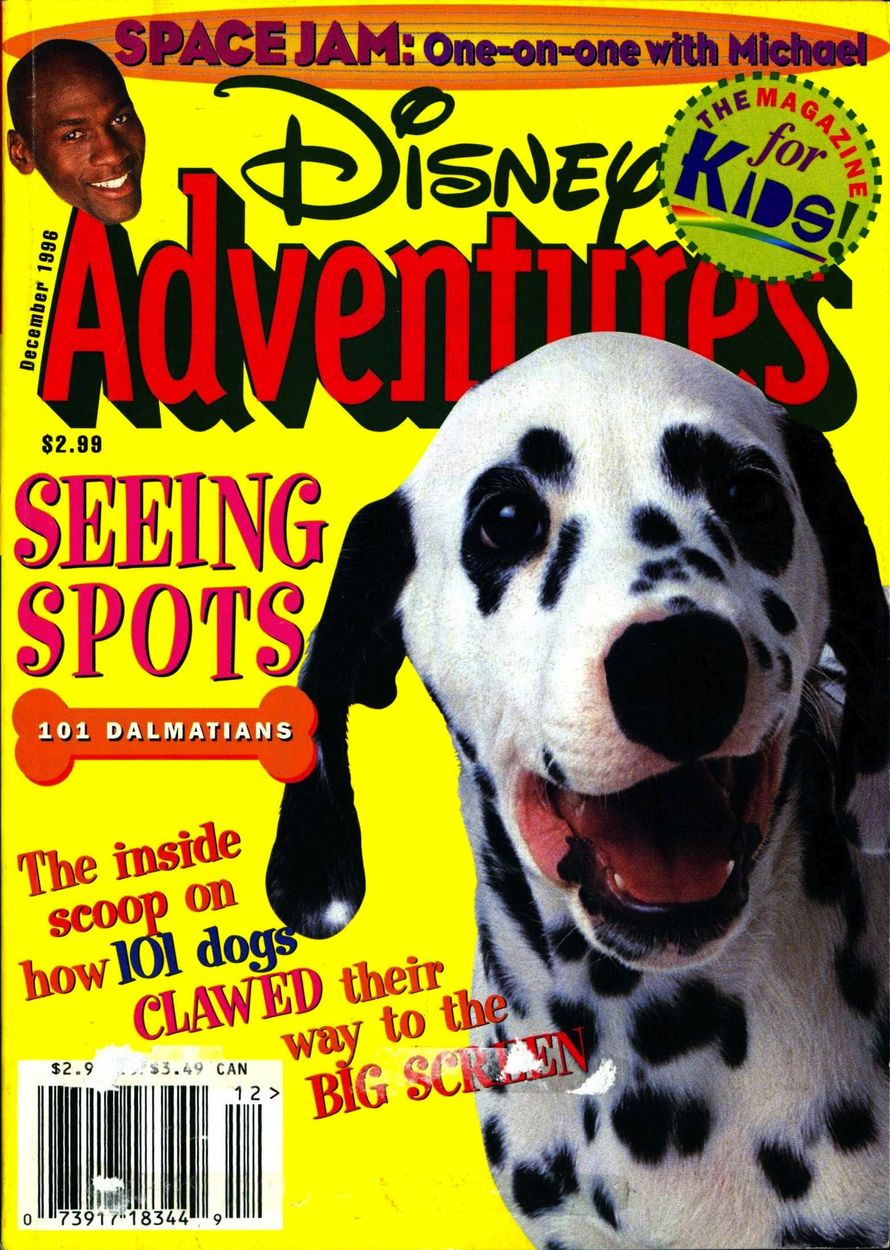 DISNEY ADVENTURES magazine side cover Issue 80 December 1996