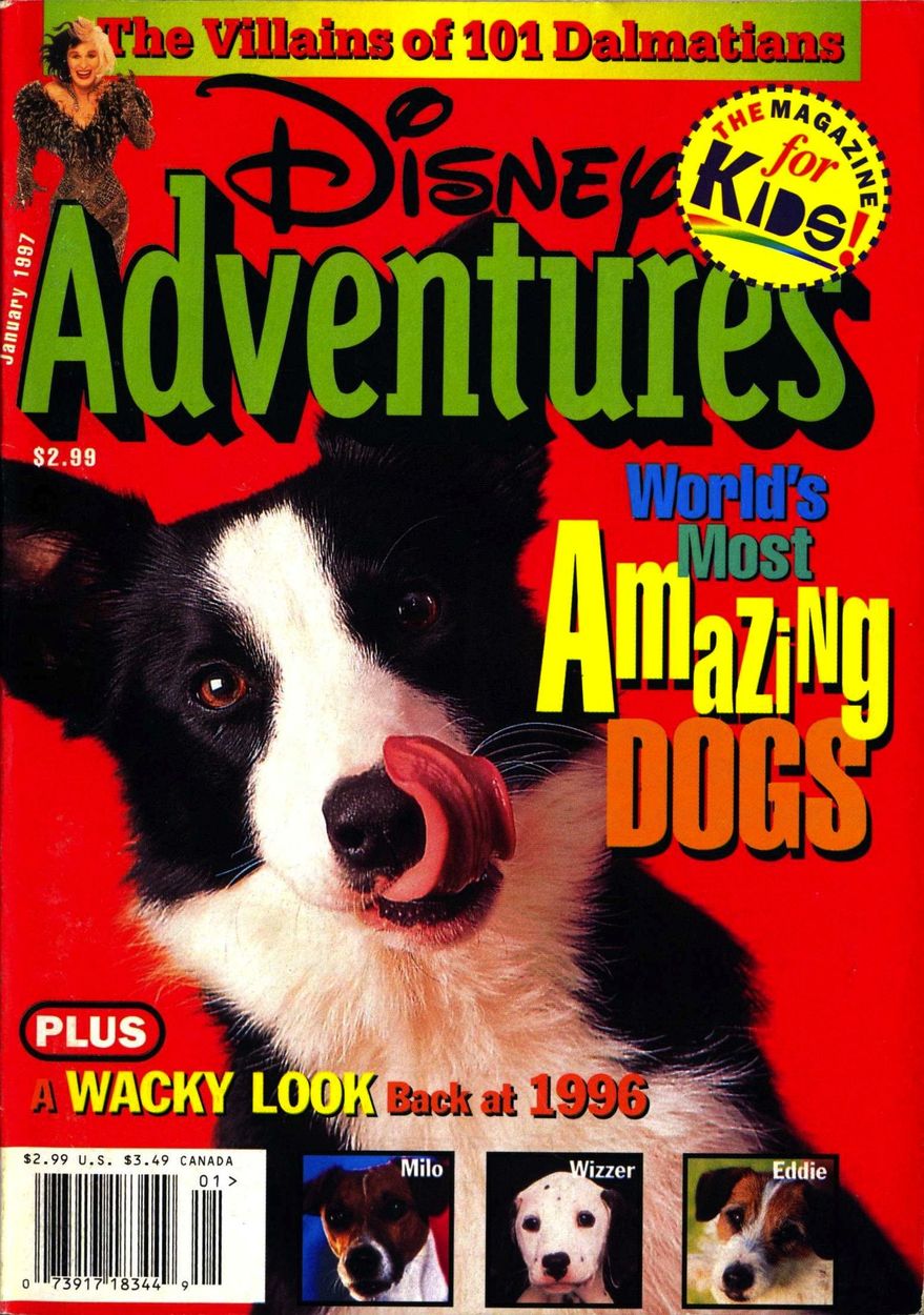 DISNEY ADVENTURES magazine side cover Issue 80 January 1997