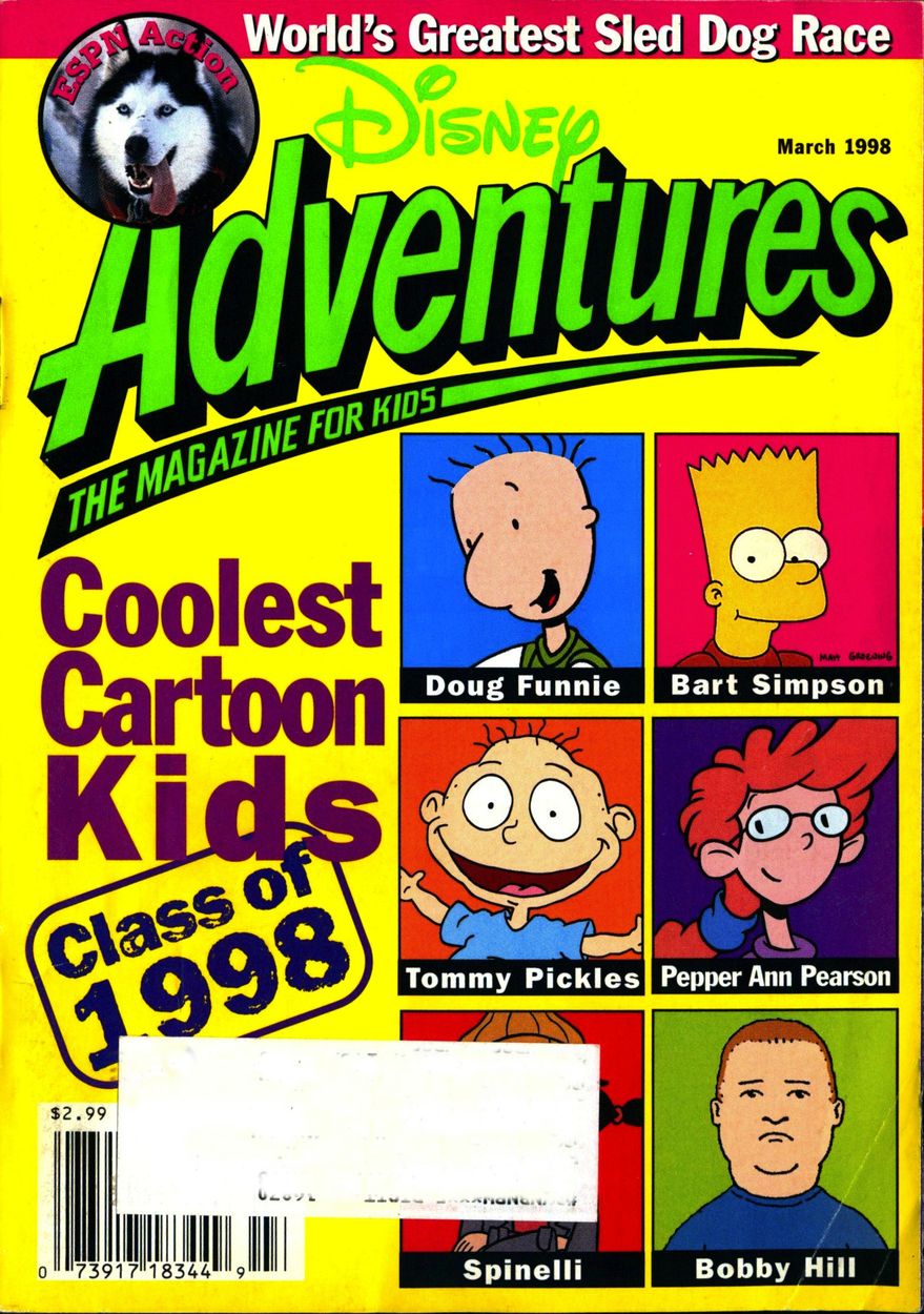 DISNEY ADVENTURES magazine side cover Issue 96 March 1998