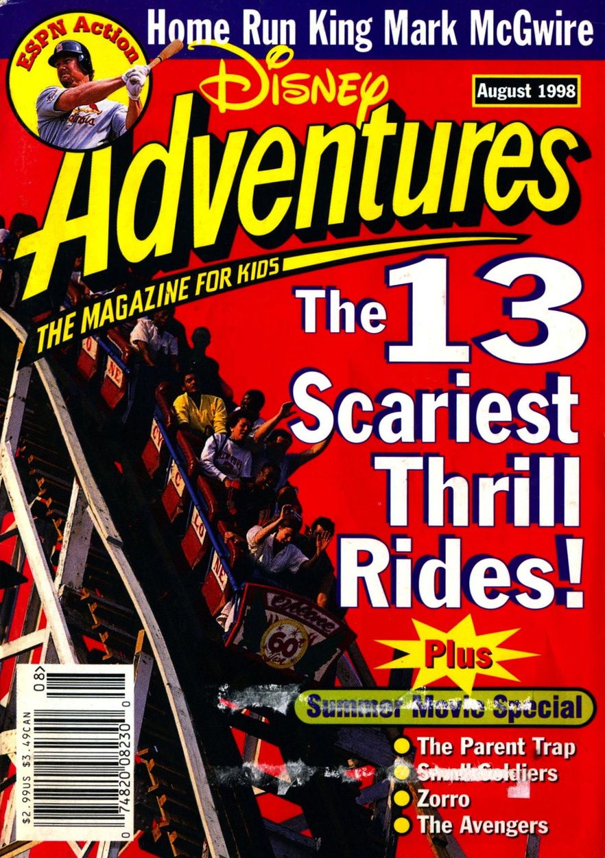 DISNEY ADVENTURES magazine side cover August 1998