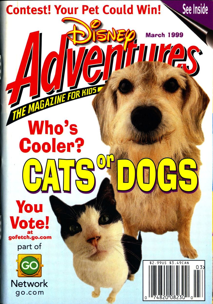 DISNEY ADVENTURES magazine side cover March 1999