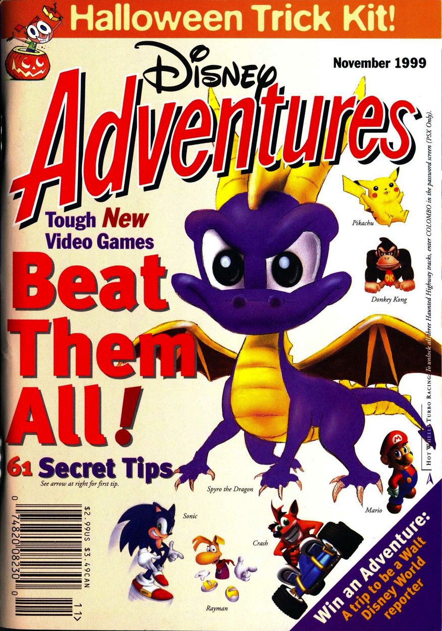 DISNEY ADVENTURES magazine side cover November 1999