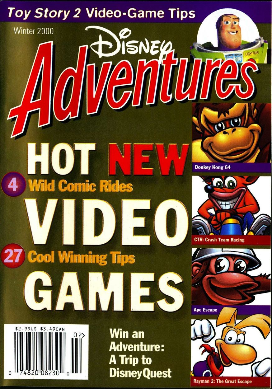 DISNEY ADVENTURES magazine side cover Winter 2000