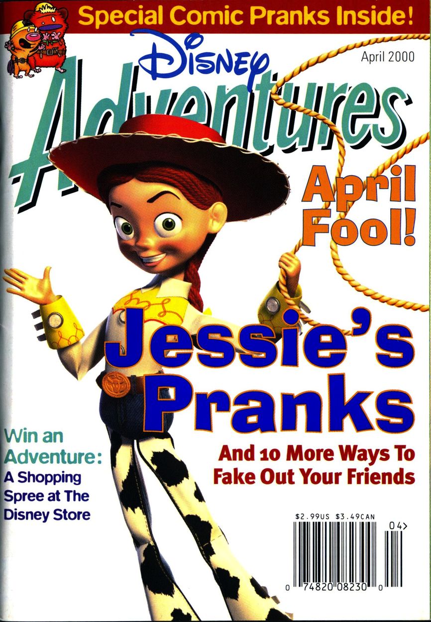 DISNEY ADVENTURES magazine side cover April 2000