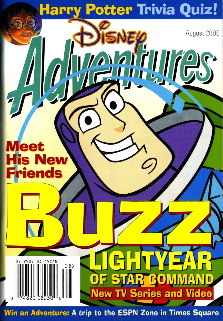 DISNEY ADVENTURES magazine side cover August 2000