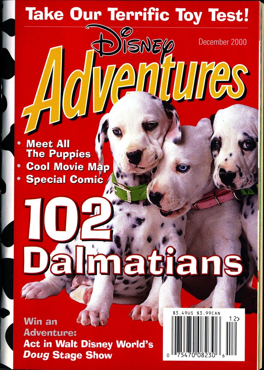 DISNEY ADVENTURES magazine side cover December 2000