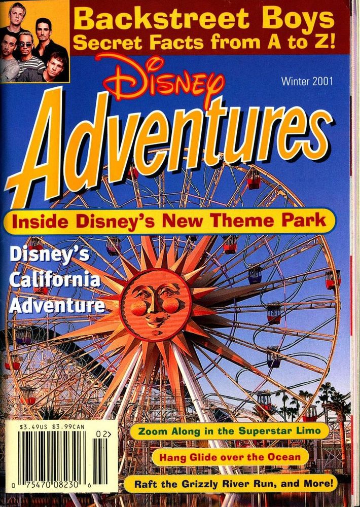 DISNEY ADVENTURES magazine side cover Winter 2001