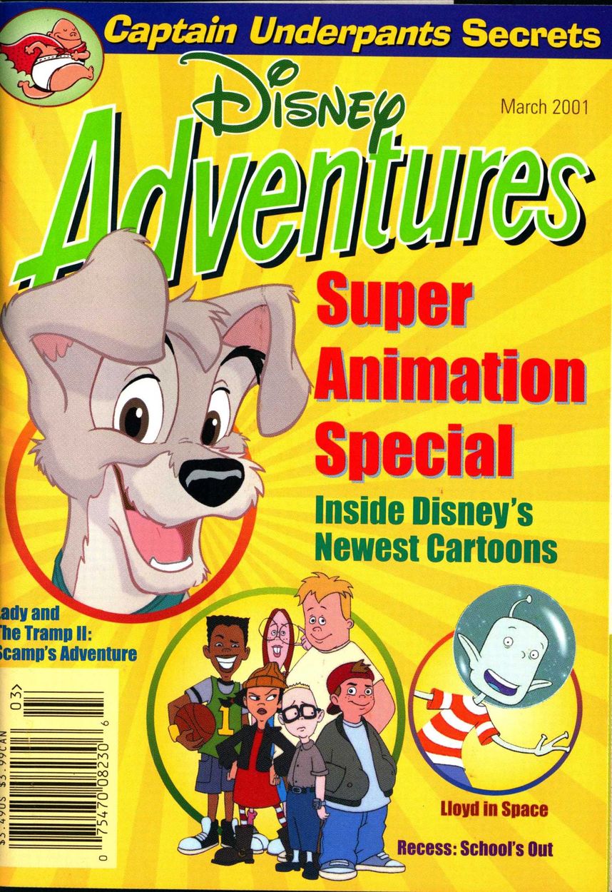 DISNEY ADVENTURES magazine side cover March 2001