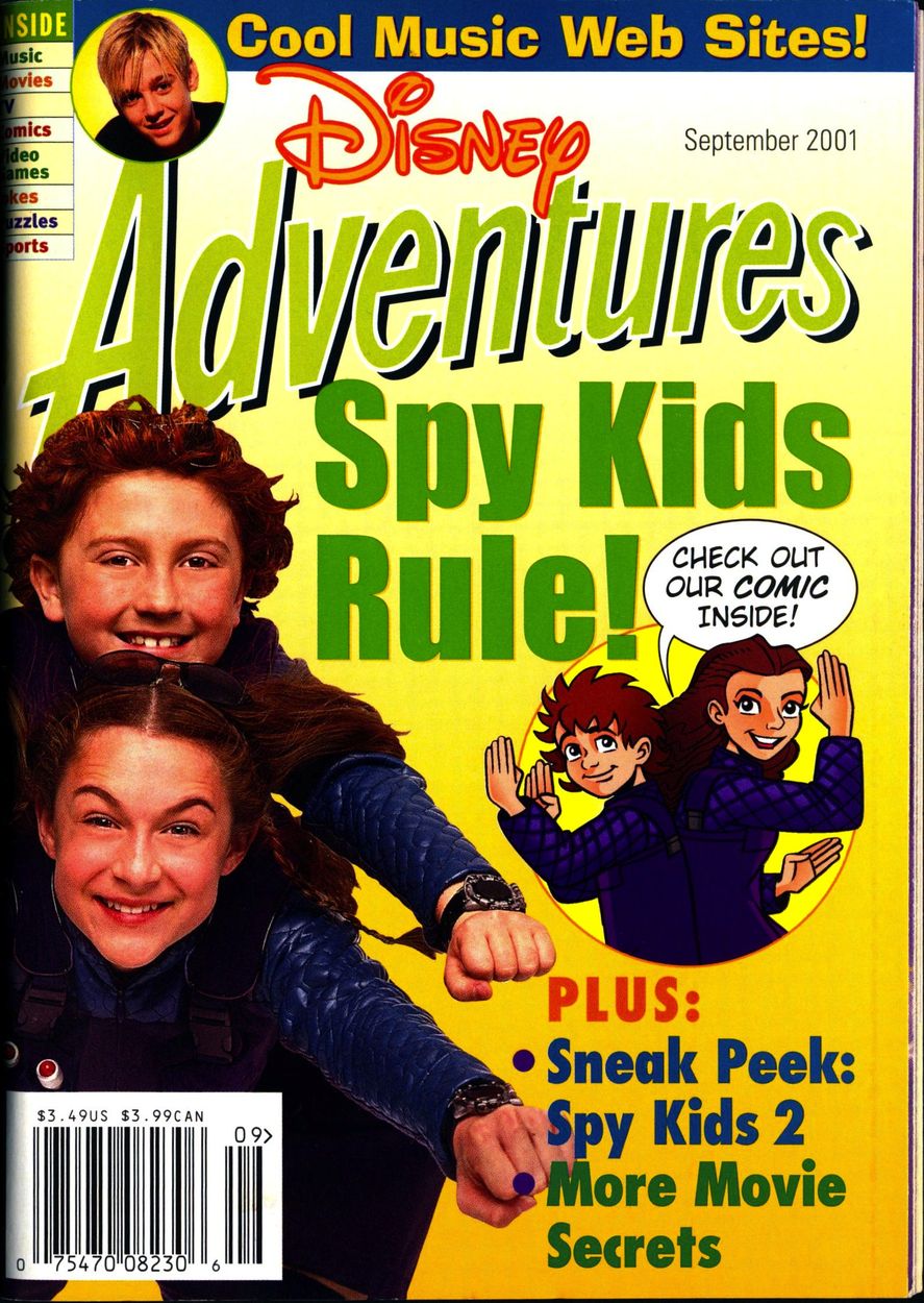 DISNEY ADVENTURES magazine side cover September 2001