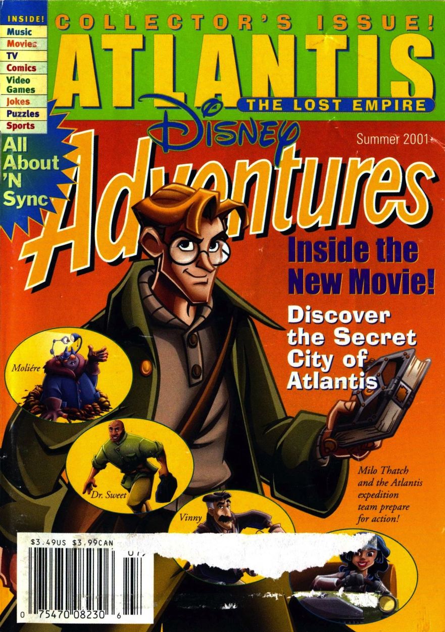 DISNEY ADVENTURES magazine side cover Summer 2001